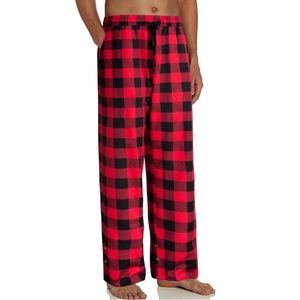 Men’s Buffalo Check Lounge Pajamas Pants with Drawstring Size XLarge